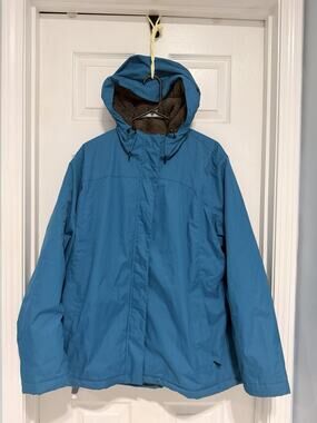 L.L. Bean Winter Warmer Jacket Womens 2X Women's Teal Blue Fleece Lined Nylon